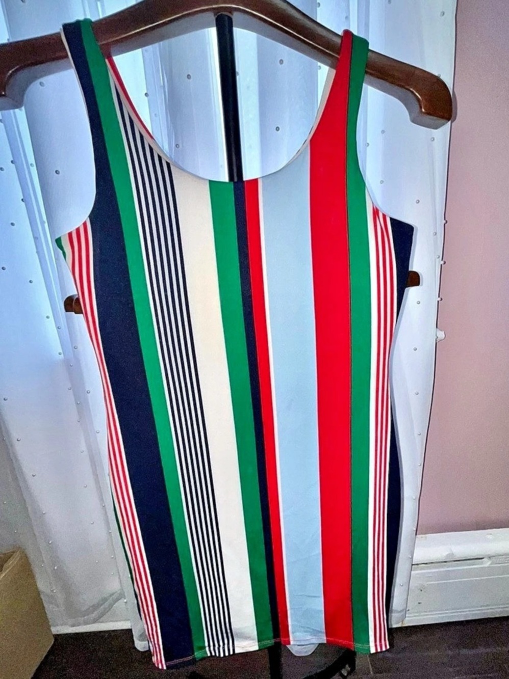 IRIS Striped Mini Dress in Multicolor Size Large
